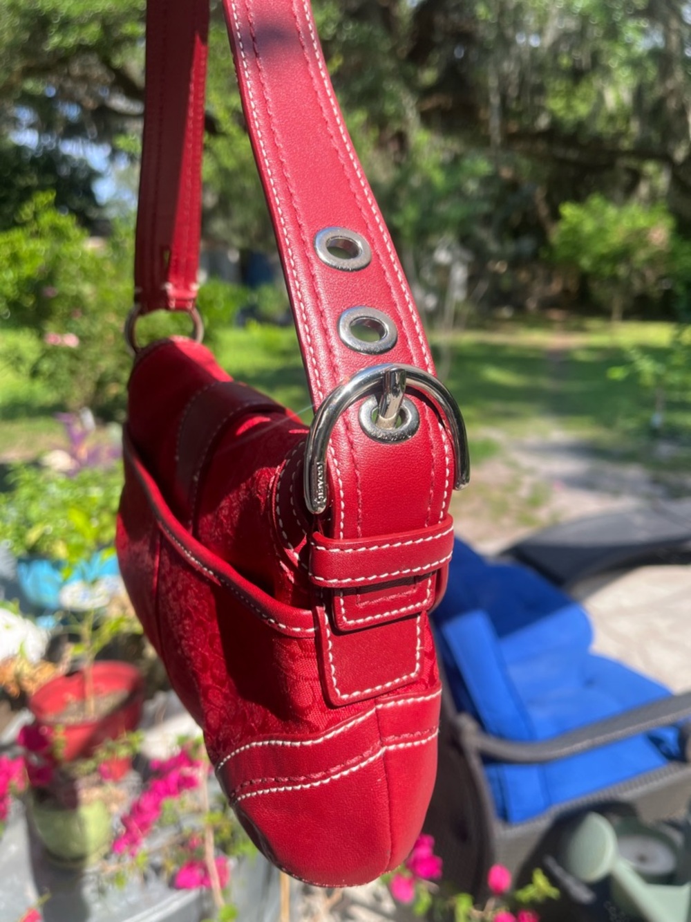 Vintage coach red soho bag - Picture 5 of 9